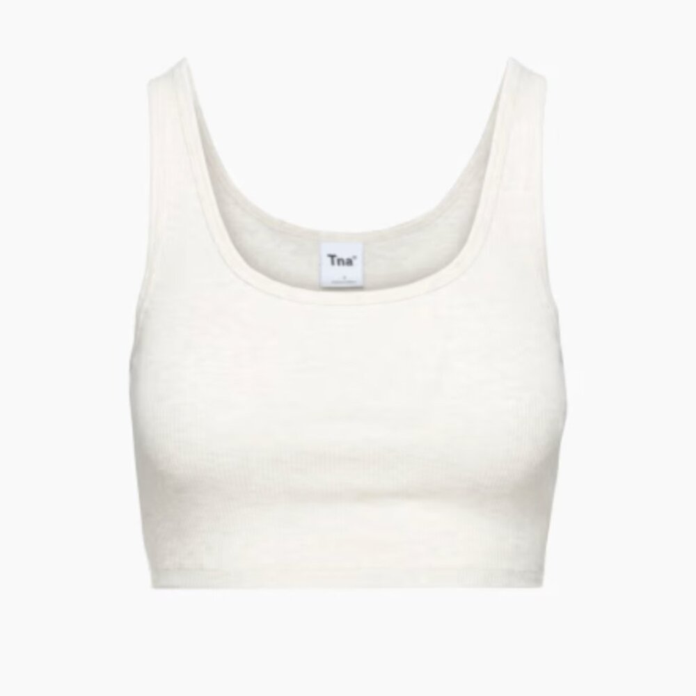 ARITIZA - Tna Cropped Rib Tank  XS, Heather Light Oatmeal